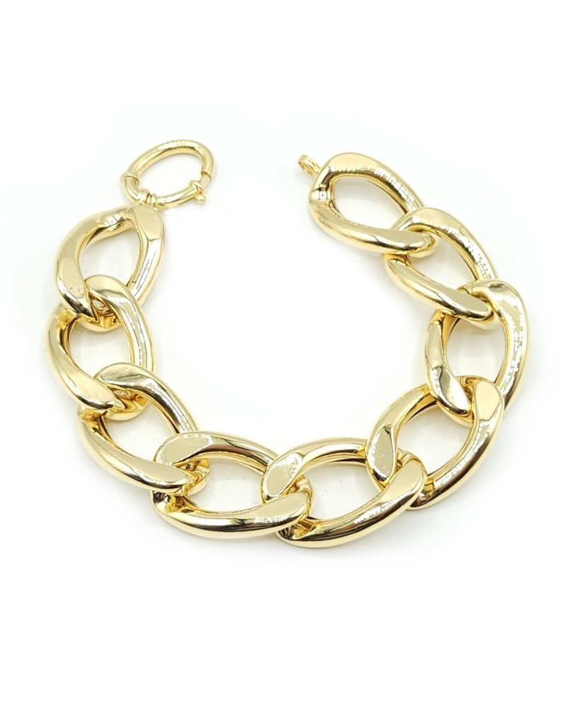 Casella Gioielli Yellow Gold Bracelet with Wide Links