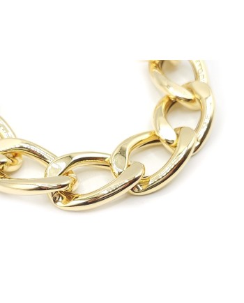 Casella Gioielli Yellow Gold Bracelet with Wide Links