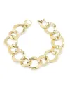 Bracciale Casella Gioielli in Oro Giallo con Maglie Larghe Piatte