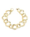Casella Gioielli Yellow Gold Bracelet with Wide Flat Links