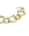 Bracciale Casella Gioielli in Oro Giallo con Maglie Larghe Piatte