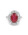 Bague Crivelli en or blanc avec diamants et rubis ovale