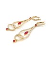 Crivelli Rose Gold Earrings with Diamonds and Rubies