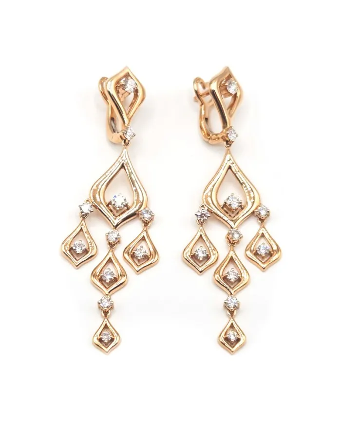 Crivelli Rose Gold Earrings with Diamonds