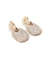 Boucles d'oreilles Crivelli en or rose avec pavé de diamants blancs