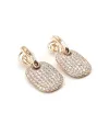 Crivelli Rose Gold Earrings with White Diamond Pavé