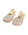 Boucles d'oreilles Crivelli en or rose avec pavé de diamants blancs