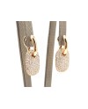 Crivelli Rose Gold Earrings with White Diamond Pavé