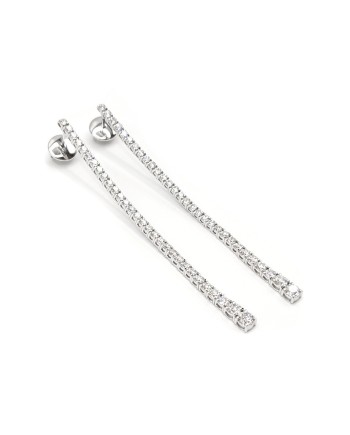 Boucles d'oreilles pendantes Crivelli en or blanc et diamants