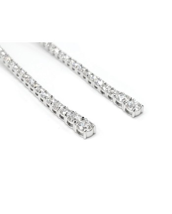 Crivelli Pendant Earrings in White Gold and Diamonds