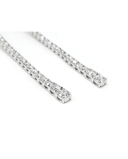 Orecchini Pendenti Crivelli in Oro Bianco e Diamanti