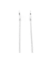 Boucles d'oreilles pendantes rigides Crivelli en or blanc et diamants