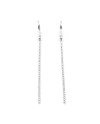 Crivelli Rigid Bar Drop Earrings in White Gold and Diamonds