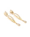 Boucles d'oreilles pendantes Crivelli en or rose avec diamants