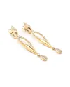 Crivelli Rose Gold Drop Earrings with Diamonds