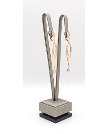 Crivelli Rose Gold Drop Earrings with Diamonds