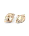 Boucles d'oreilles Crivelli en or rose avec diamants et diamant en goutte