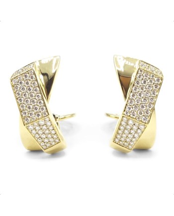 Crivelli Brave Earrings in Yellow Gold with Pavé Diamonds