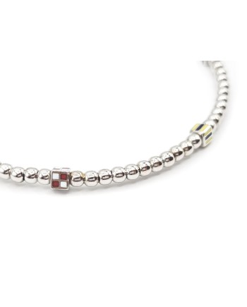 Bracelet Casella Gioielli en or blanc avec drapeaux nautiques