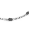 Bracciale Casella Gioielli in Oro Bianco con Zirconi Neri