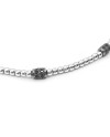 Casella Gioielli Bracelet in White Gold with Black Zircons