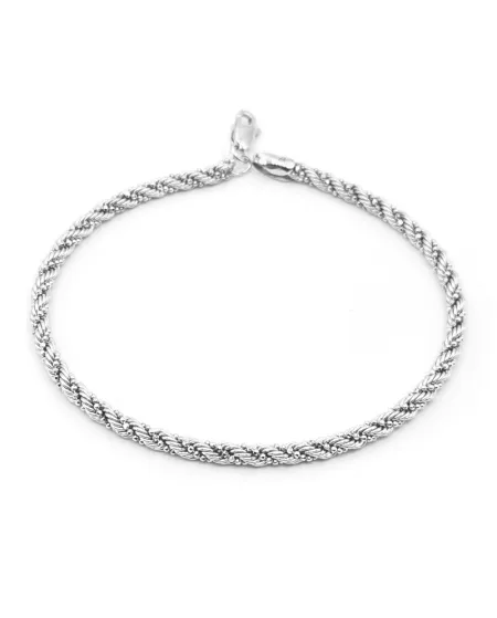 Casella Gioielli White Gold Bracelet with Braided Link