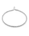 Bracciale Casella Gioielli in Oro Bianco con Maglia Intrecciata