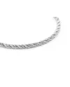 Bracelet Casella Gioielli en or blanc avec maillon tressé