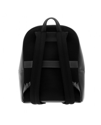 Zaino da Uomo Pineider Daily East in Pelle Nera Liscia