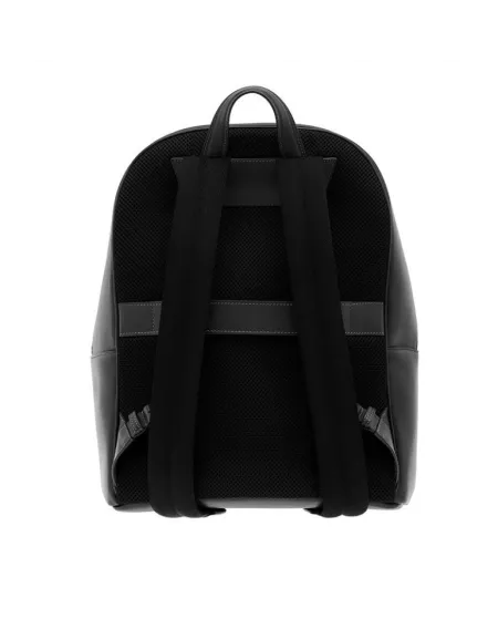 Sac à dos Pineider Daily East pour homme en cuir noir lisse