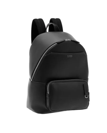Zaino da Uomo Pineider Daily East in Pelle Nera Liscia