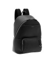 Pineider Daily East Men's Backpack in Smooth Black Leather