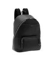 Sac à dos Pineider Daily East pour homme en cuir noir lisse