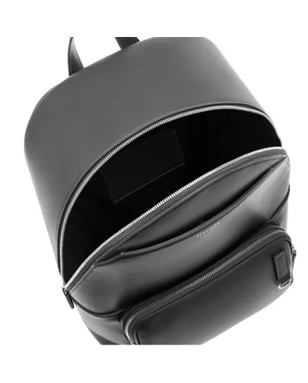 Pineider Daily East Men's Backpack in Smooth Black Leather