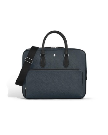 Sac à documents Montblanc Sartorial Tweed Bleu Moyen