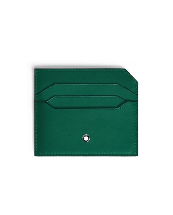 Porte-cartes Montblanc Meisterstück en cuir vert malachite à 6 compartiments