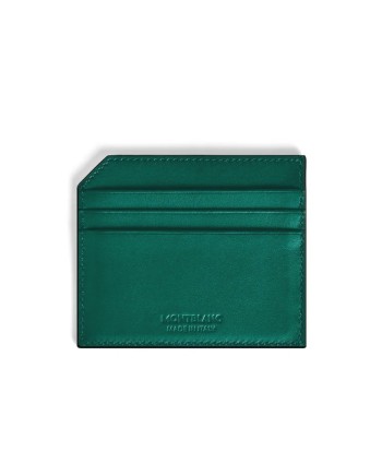 Porte-cartes Montblanc Meisterstück en cuir vert malachite à 6 compartiments