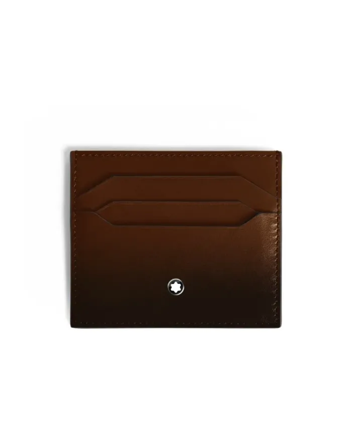 Porta Carte Montblanc Meisterstück in Pelle a 6 Scomparti Marrone Sfumato