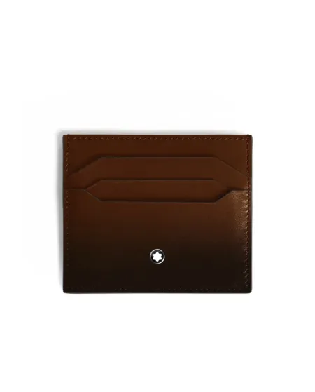 Porta Carte Montblanc Meisterstück in Pelle a 6 Scomparti Marrone Sfumato