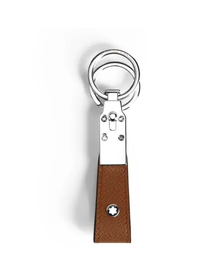 Porte-clés Montblanc Sartorial en cuir fauve