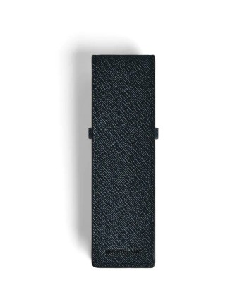 Montblanc Sartorial Blue Tweed Leather Case for 2 Writing Instruments