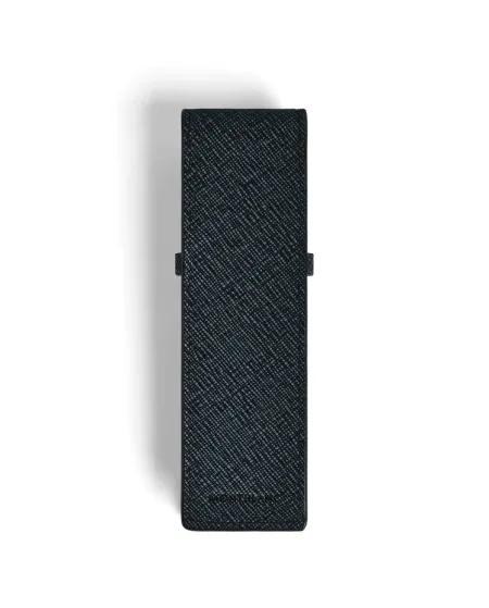 Montblanc Sartorial Blue Tweed Leather Case for 2 Writing Instruments