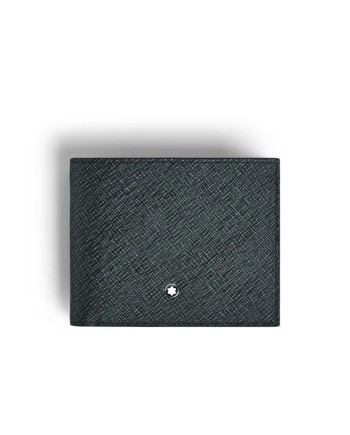 Montblanc Sartorial 6cc Wallet in Blue Tweed Leather