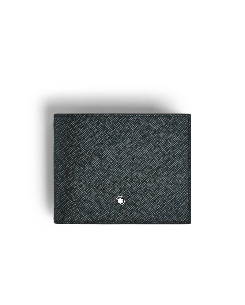 Montblanc Sartorial 6cc Wallet in Blue Tweed Leather