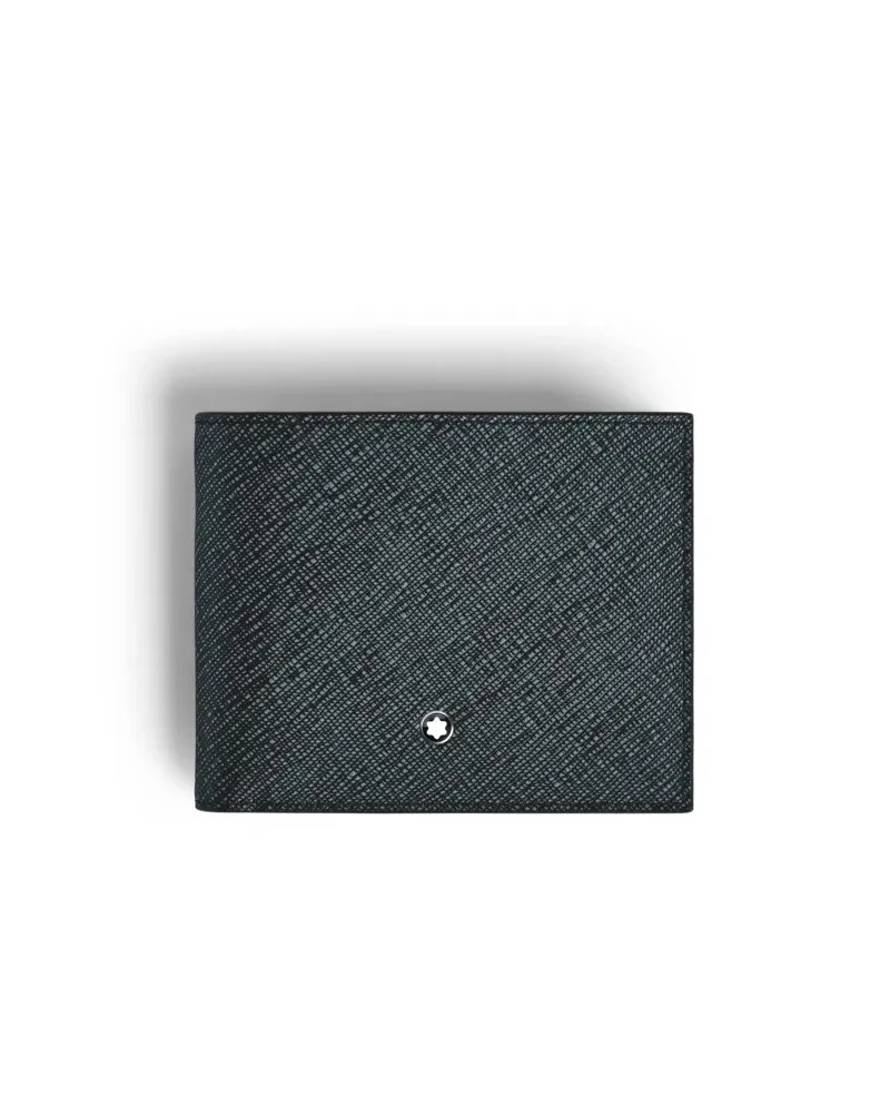 Montblanc Sartorial 6cc Wallet in Blue Tweed Leather Montblanc Sartorial 6cc Wallet in Blue Tweed Leather