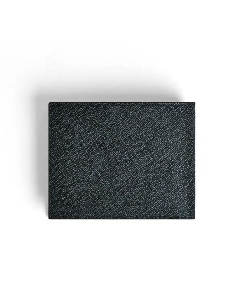 Montblanc Sartorial 6cc Wallet in Blue Tweed Leather