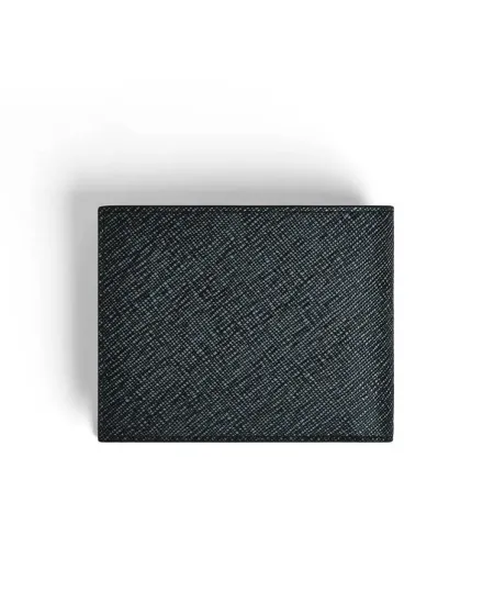 Portafoglio Montblanc Sartorial a 6 Scomparti in Pelle Tweed Blu