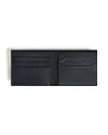Portefeuille Montblanc Sartorial 6cc en cuir tweed bleu