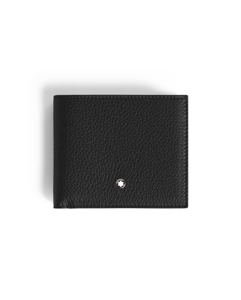 Portefeuille Montblanc Grain 8 compartiments en cuir noir