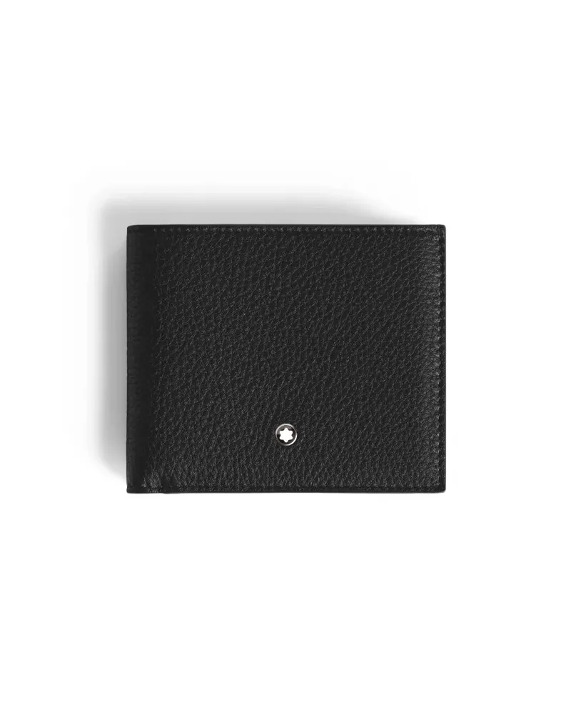 Portefeuille Montblanc Grain 8 compartiments en cuir noir